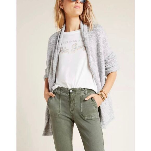 Anthropologie Gray Josie Oversized Open Front Cardigan Size Small - Picture 5 of 8